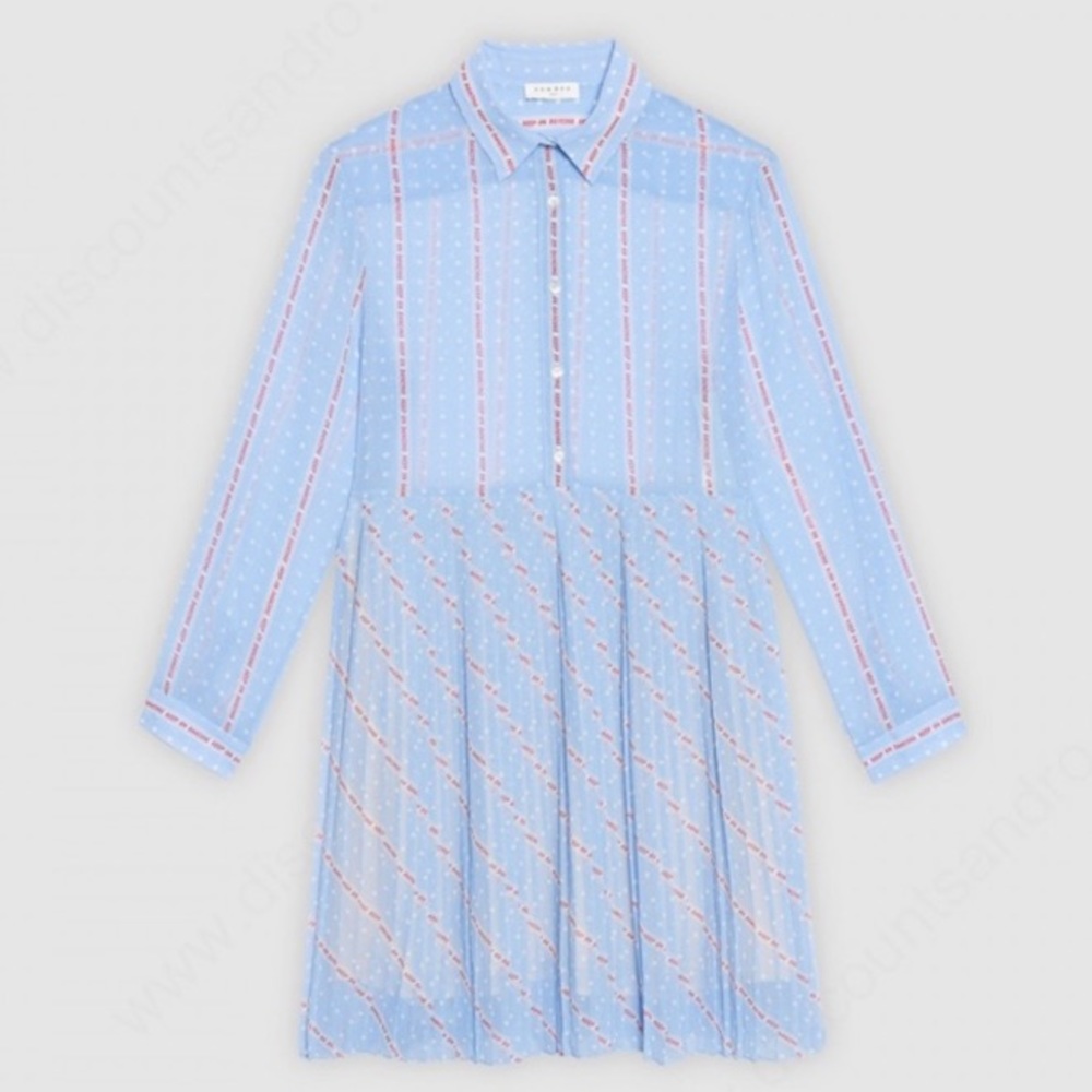 Sandro Paris “Keep On Dancing” Floaty Printed Dress